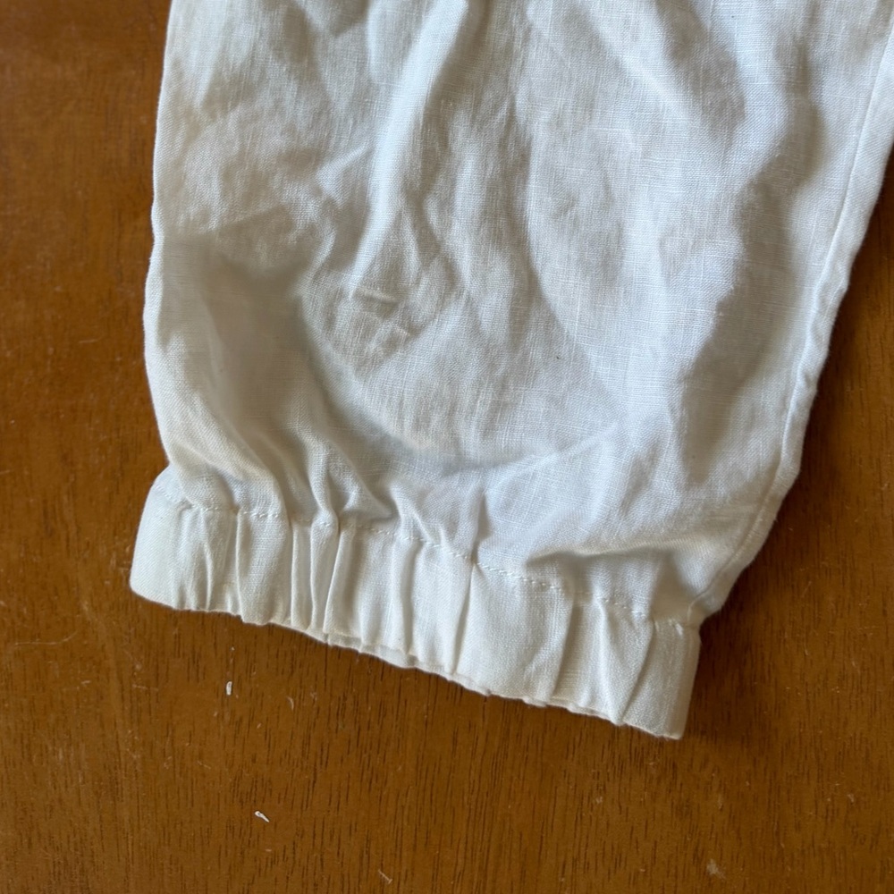 Michael Kors White Casual Elastic-Waist Pants - Picture 3 of 6